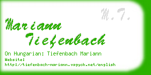 mariann tiefenbach business card